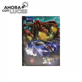 Cuaderno Cosido Tapa Dura 80 Hojas Linea Corriente Street Racer Caro Azul