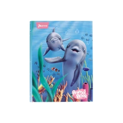 Cuaderno Cosido Tapa Dura 90 Hojas Cuadriculado Animal Book Delfin