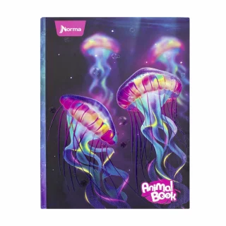 Cuaderno Cosido Tapa Dura 90 Hojas Cuadriculado Animal Book Medusa