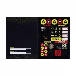 Cuaderno Cosido Tapa Dura 90 Hojas Cuadriculado Deep Dark
