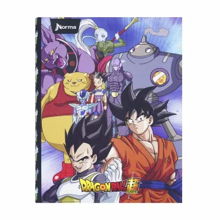 Cuaderno Cosido tapa dura 90 Hojas Cuadriculado Dragon Ball - Grupo Goku / Vegeta / Freezer