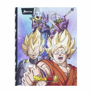 Cuaderno Cosido tapa dura 90 Hojas Cuadriculado Dragon Ball - Grupo Goku / Vegeta / Wiss