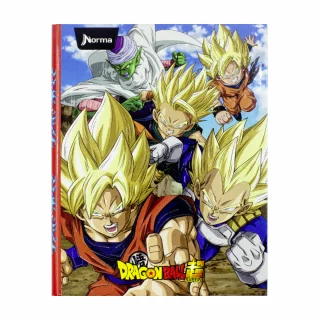 Cuaderno Cosido Tapa Dura 90 Hojas Cuadriculado Dragon Ball Goku Ssj