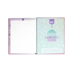 Cuaderno Cosido Tapa Dura 90 Hojas Cuadriculado Kiut Good Karma