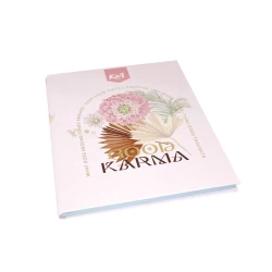Cuaderno Cosido Tapa Dura 90 Hojas Cuadriculado Kiut Good Karma