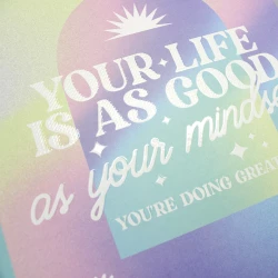 Cuaderno Cosido Tapa Dura 90 Hojas Cuadriculado Kiut Your Life Is As Good
