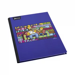 Cuaderno Cosido tapa dura 90 Hojas Cuadriculado Los Simpsons - Sandwich Xl