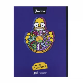 Cuaderno Cosido tapa dura 90 Hojas Cuadriculado Los Simpsons - Sandwich Xl