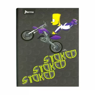 Cuaderno Cosido Tapa Dura 90 Hojas Cuadriculado Los Simpsons - Stoked