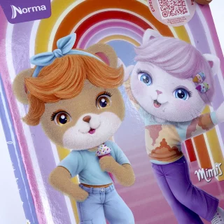 Cuaderno Cosido Tapa Dura 90 Hojas Cuadriculado Peluches - Museo Helado