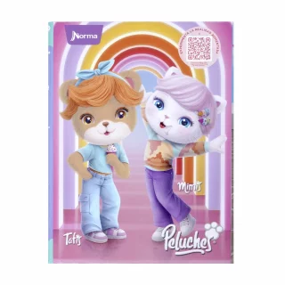 Cuaderno Cosido Tapa Dura 90 Hojas Cuadriculado Peluches - Museo Helado