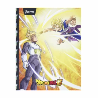 Cuaderno Cosido tapa dura 90 Hojas línea corriente Dragon Ball - Fondo Amarillo