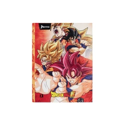 Cuaderno Cosido Tapa Dura 90 Hojas Linea Corriente Dragon Ball Super Fondo Naranja