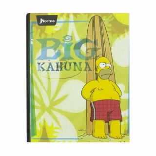 Cuaderno Cosido Tapa Dura 90 Hojas Linea Corriente Los Simpsons - Big Hakuna