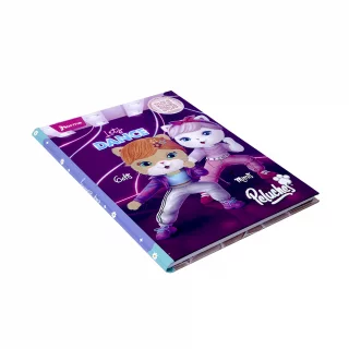 Cuaderno Cosido Tapa Dura 90 Hojas Línea Corriente Peluches - Clase De Baile