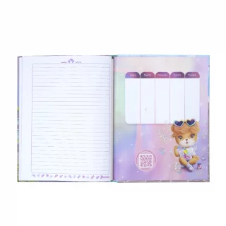 Cuaderno Cosido Tapa Dura 90 Hojas Línea Corriente Peluches - Clase De Baile