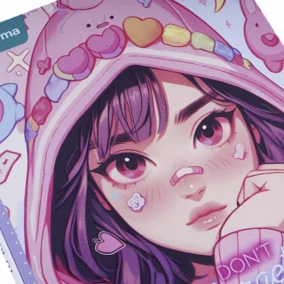 Cuaderno cosido tapa dura femenino 90 hojas cuadriculado X-presarte - don't forget