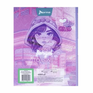 Cuaderno cosido tapa dura femenino 90 hojas cuadriculado X-presarte - don't forget
