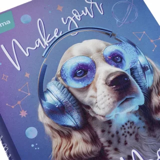 Cuaderno cosido tapa dura femenino 90 hojas cuadriculado X-presarte - magic