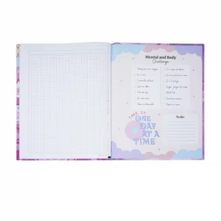 Cuaderno cosido tapa dura femenino 90 hojas cuadriculado X-presarte - more amor