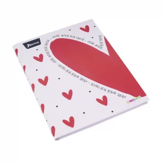 Cuaderno cosido tapa dura femenino 90 hojas cuadriculado X-presarte - more amor