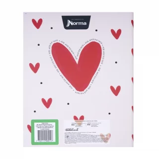 Cuaderno cosido tapa dura femenino 90 hojas cuadriculado X-presarte - more amor