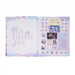 Cuaderno cosido tapa dura femenino 90 hojas línea corriente X-presarte - gamer girl