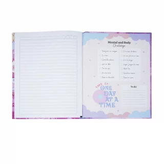 Cuaderno cosido tapa dura femenino 90 hojas línea corriente X-presarte - gamer girl