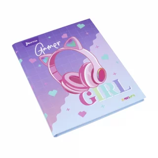 Cuaderno cosido tapa dura femenino 90 hojas línea corriente X-presarte - gamer girl