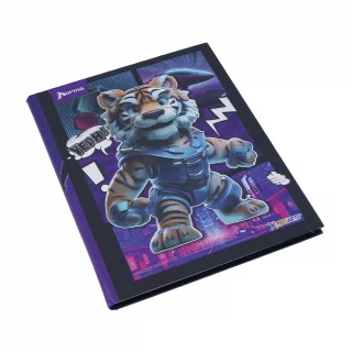 Cuaderno cosido tapa dura masculino 90 hojas cuadriculado X-presarte - tigre yeah