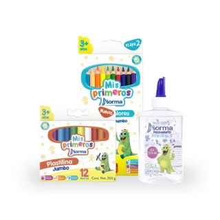 Kit Mis Primeros Años Colores + Pegante + Plastilina + Lapices