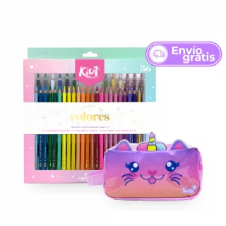 Kit Peluches Rainbow Cartuchera + Colores