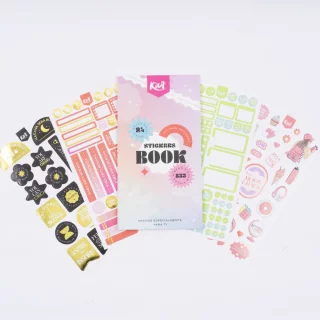 Kit Planeador semanal + Libro de stickers + Marcadores Glitter Kiut