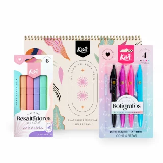 Kit Planificador de Inspiración Planeador + Bolígrafos + Resaltadores