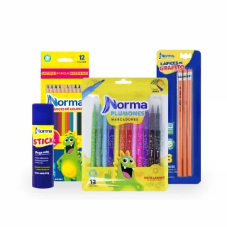 Kit Regreso al Cole Colores + Marcadores + Pegante + Lapices