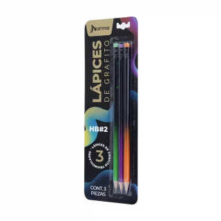 Lápiz premium grafito triangular Norma blister x3 und