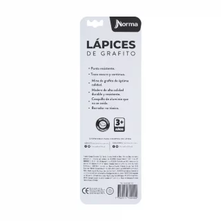 Lápiz premium grafito triangular Norma blister x3 und