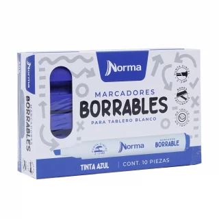 Marcadores Borrables Norma X10 und Azul