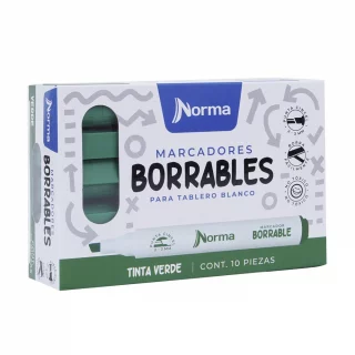 Marcadores Borrables Norma X10 und Verde