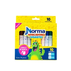 Marcadores Lavables Gigantes X 10 Norma
