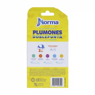 Plumones Norma Doblepunta X10