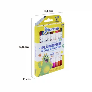 Plumones Norma Doblepunta X10