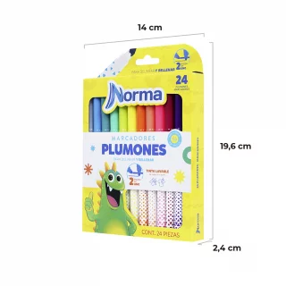 Plumones Norma Lavables  X24