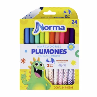 Plumones Norma Lavables  X24