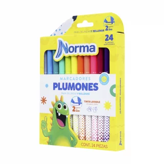 Plumones Norma Lavables  X24