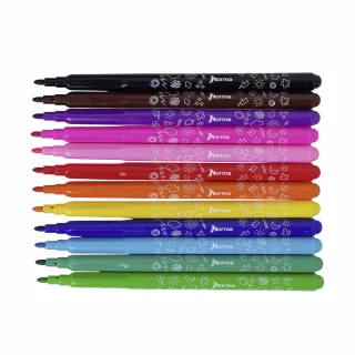 Plumones Norma lavables punta bala X 12 und