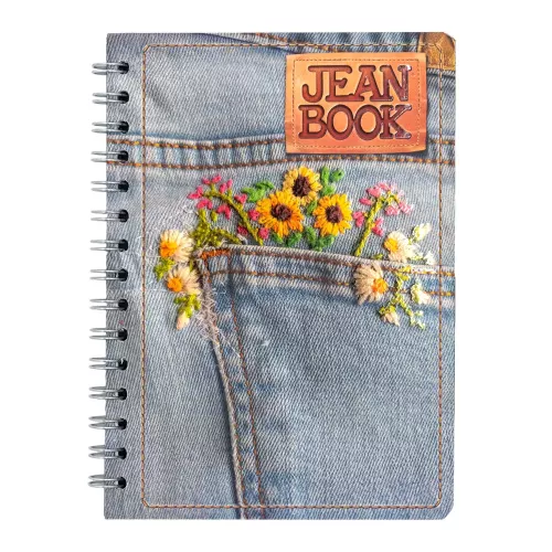 Cuad DO Fran Jean Book Rev C5 100H Denim with Sunflowers