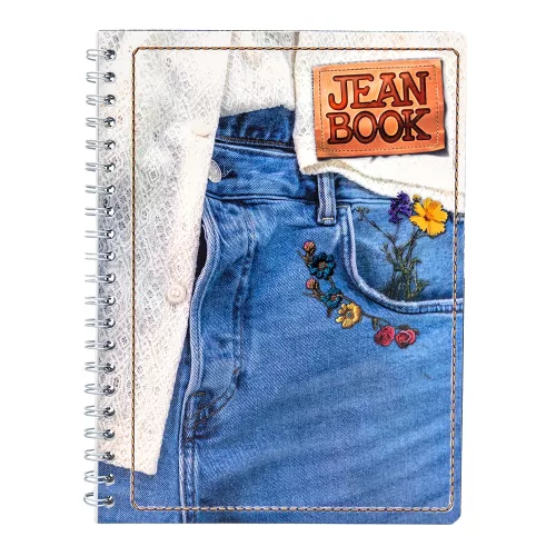 Cuad DO Prof Jean Book Rev C7 100H Denim with Flowers