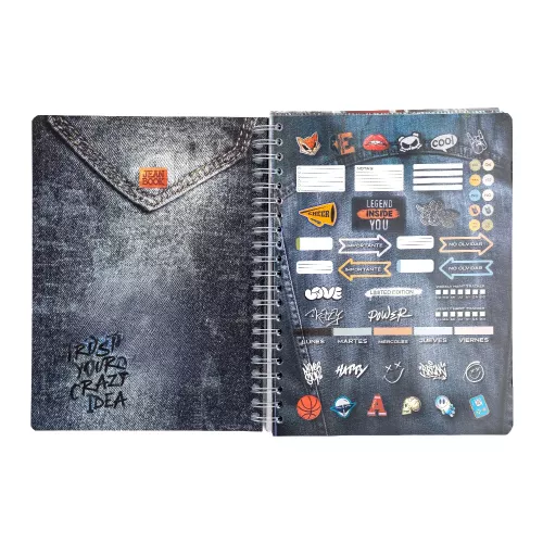 Cuad DO Prof Jean Book Rev Ry 100H Electric Denim - Metallic