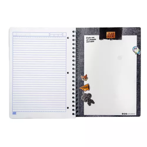 Cuad DO Prof Jean Book Rev Ry 100H Light Denim - Metallic